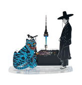 KPOP DEMON HUNTERS Acrylic Stand – Derpy, Jinwoo & Namsan Tower