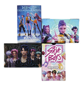 K-POP DEMON HUNTERS Photocard + Sticker Set – Huntrix & Saja Boys (2 Options)