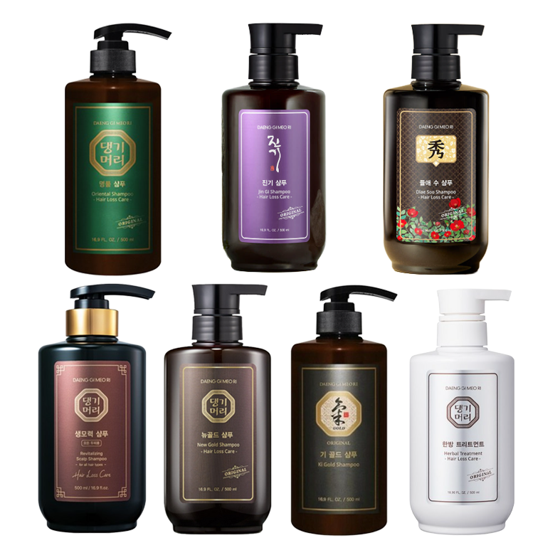 Daeng Gi Meo Ri Myeongpum, New Gold, Jin Gi, Dlae Soo, Ki Gold, Saeng Mo Ryeok Shampoo & Herbal Treatment 500ml (27 Options)