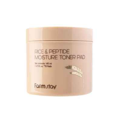 FarmStay Rice & Peptide Moisture Toner Pad (140ml  4.73 fl.oz., 70 pads) (3 Options) - Ieumhub