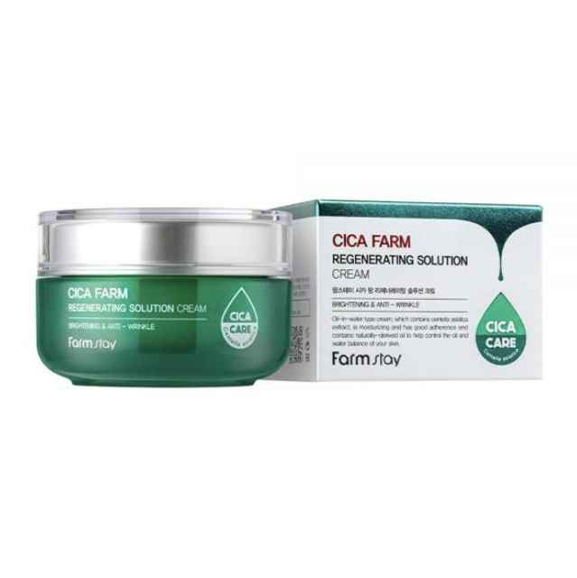FARM STAY Cica Farm Regenerating Solution Cream 50ml (For Sensitive&Acne Skin/Anti-aging) - Ieumhub