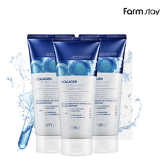 FARM STAY Collagen Water Full Moist Deep Cleansing Foam 180ml (3 Options)