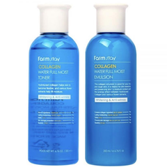 FARM STAY Collagen Water Full Moist Skin Care SET (Toner 200ml + Emulsion 200ml) (2 Options)