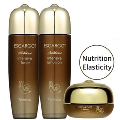 FARM STAY Escargot Noblesse Intensive Skin Care SET ( 3 Kinds Of Skin Care - Toner+Emulsion+Cream )