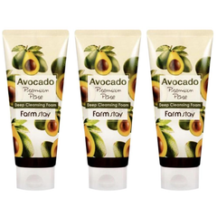 FARM STAY Avocado Premium Pore Deep Cleansing Foam 180ml (3 Options)