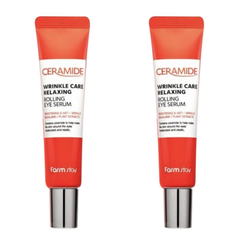FARM STAY Ceramide Wrinkle Care Relaxing Rolling Eye Serum 25ml (3 Options)