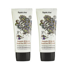 FARM STAY Formula All In One Snail Sun BB Cream SPF50+ PA+++ 50g (3 Options)