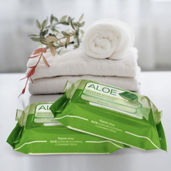 FARM STAY Aloe Moisture Soothing Cleansing Tissue (3 Options)