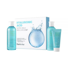 Farm Stay Hyaluronic Acid Super Aqua Skin Care 3Set (Toner+Emulsion+Cream)