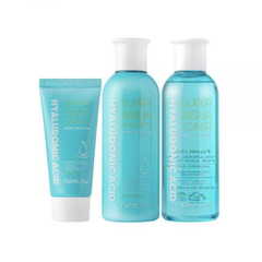 Farm Stay Hyaluronic Acid Super Aqua Skin Care 3Set (Toner+Emulsion+Cream)