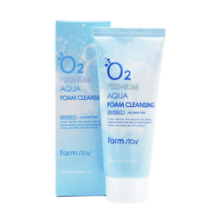 FARM STAY O2 Premium Aqua Foam Cleansing 100ml (3 Options)