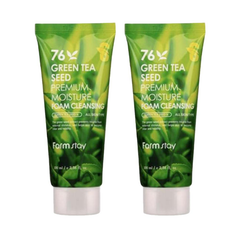 FARM STAY 76 Green Tea Seed Premium Moisture Foam Cleansing 100ml (3 Options)