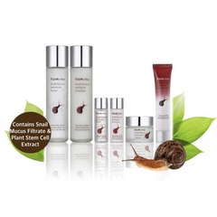 FARM STAY Snail Mucus Moisture Skin Care 4 Set (Toner + Emulsion + Cream + Eye CreamContains Snail Mucus Filtrate & Plant Stem Cell Extract)