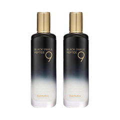 FARM STAY Black Snail & Peptide 9 Perfect Toner + Emulsion (2 Options)