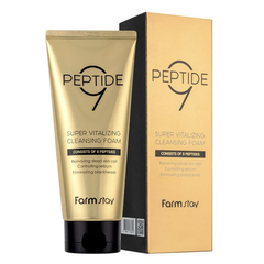 FARM STAY Peptide9 Super Vitalizing Cleansing Foam 180ml (3 Options)