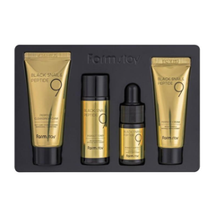 FARM STAY Black Snail & Peptide9 Perfect 4 Step Mini Kit Edition (Toner+Ampoule+Cream+Cleanser)