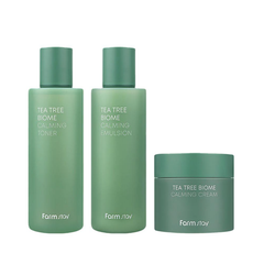 FARM STAY Tea Tree Biome Calming Toner + Emulsion + Cream