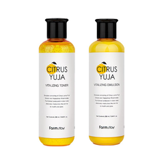 FARM STAY Citrus Yuzu Vitalizing Toner, Emulsion 280ml (3 Options)