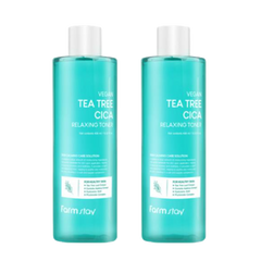 FARM STAY Vegan Tea Tree Cica Relaxing Toner 400ml (3 Options)