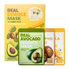 FarmStay Real Essence Mask Combo Pack Ver.1 (1BOX 12 Sheets) 23ml (3 Options)