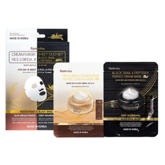 FarmStay Cream Mask Sheet Duo Set 1box (23g × 12 sheets) (3 Options)