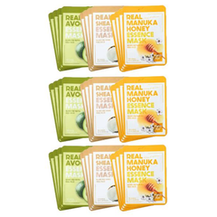 FarmStay Real Essence Mask Combo Pack Ver.1 (1BOX 12 Sheets) 23ml (3 Options)