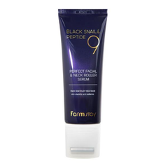 FarmStay Black Snail & Peptide 9 Facial & Neck Roller Serum (100ml) (3 Options)
