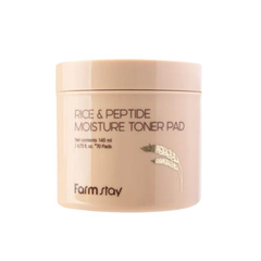 FarmStay Rice & Peptide Moisture Toner Pad (140ml , 70 pads) (3 Options)