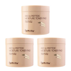 FarmStay Rice & Peptide Moisture Toner Pad (140ml , 70 pads) (3 Options)