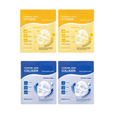 FarmStay Hydrogel Mask Sheet Duo Set 1box (4 sheets) 25g (3 Options)