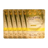 3W CLINIC Collagen Luxury Gold Energy Hydrogel Facial Mask 30g*5ea (4 Options)