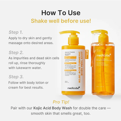 Medicube Kojic Acid Turmeric Body Peel Shot 280ml (3 Options)