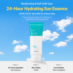 SCINIC Enjoy Aqua Mild Sun Essence 60g (3 Options)