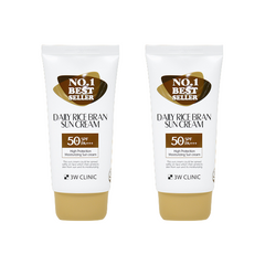 3W CLINIC Daily Rice Bran Sun Cream SPF50+ PA++ 70ml (3 Options)