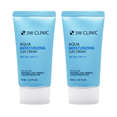 3W CLINIC Aqua Moisturizing Sun Cream SPF50+ PA++++ 60ml (3 Options)