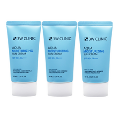 3W CLINIC Aqua Moisturizing Sun Cream SPF50+ PA++++ 60ml (3 Options)