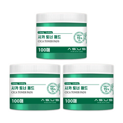 AS:US Toner Pad 100 Pads Cica Calming / Birch Cooling / Yuja Brightening (10 Options) - DAISO