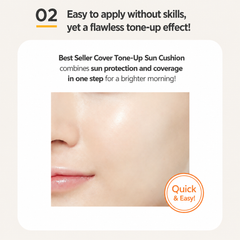 MISSHA Safe Block RX Tone Up Sun Cushion / Rosy Tone-Up Sun Cushion SPF50+ PA++++ 12g (6 Options)