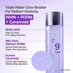 Numbuzin No.9 NMN PDRN Glow Boosting Toner 150ml (3 Options)