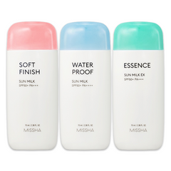 MISSHA All Around Safe Block Sun Milk EX SPF50+ PA+++ 70ml (Essence / Waterproof / Soft Finish) (10 Options)