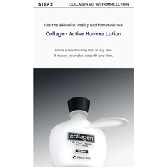 3W CLINIC Collagen Active Homme Skincare Set (Toner + Lotion)