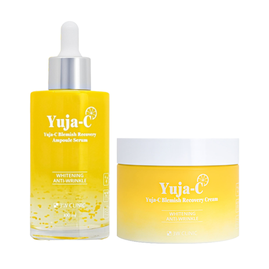 3W CLINIC Yuja-C Blemish Recovery Ampoule Serum 100ml, Recovery Cream 110g (7 Options)