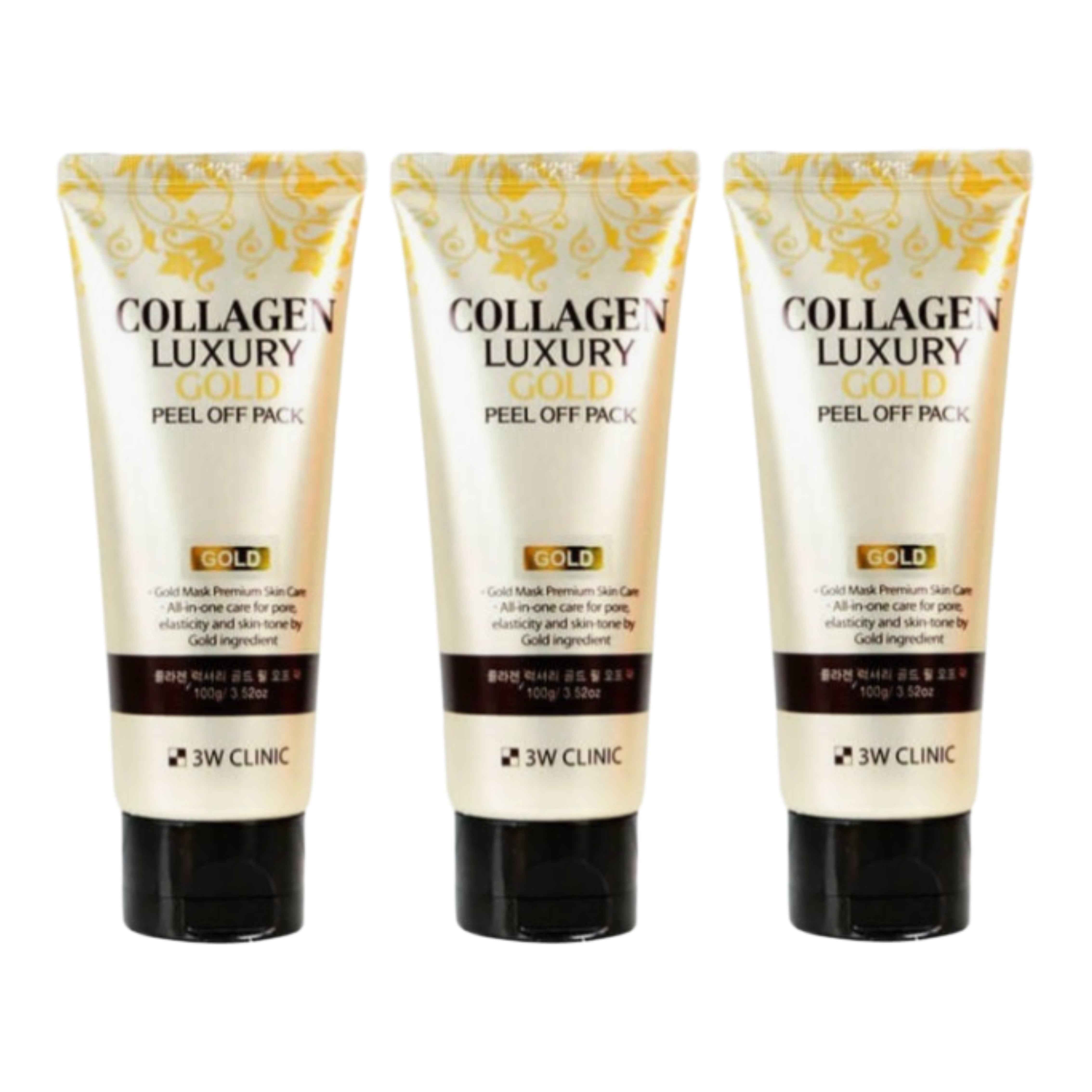 3W CLINIC Collagen Luxury Gold Peel Off Pack 100g (3 Options)