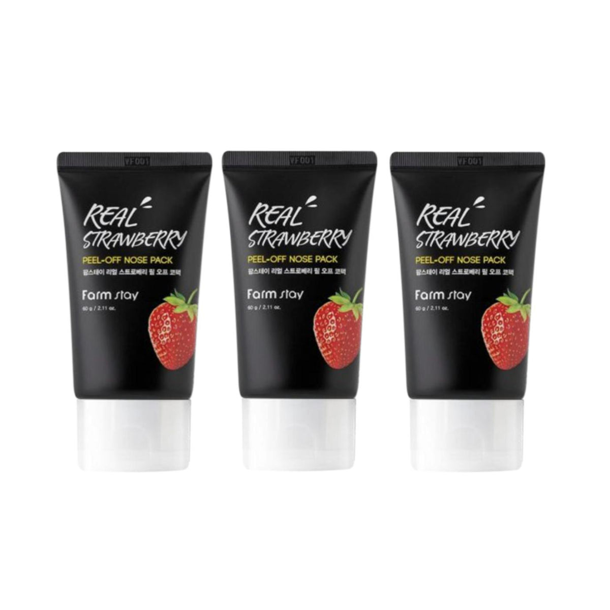 FARM STAY Real Strawberry Peel Off Nose Pack 60g (3 Options)
