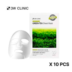 3W CLINIC Essential Up Sheet Mask 25ml x 10 Sheets (6 Options)