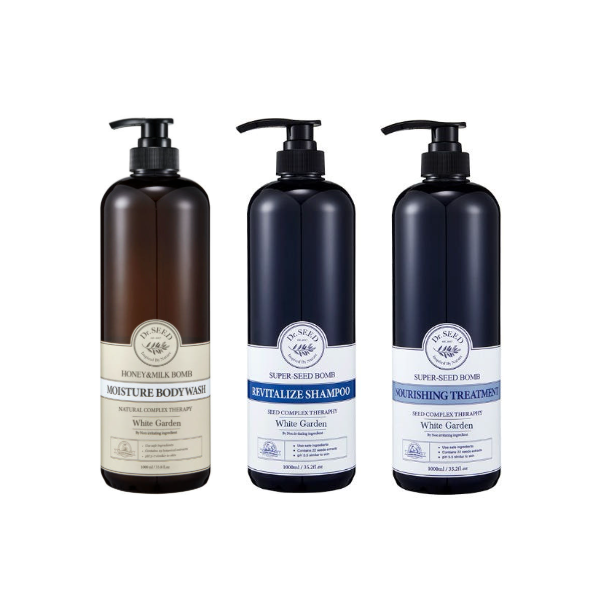 Dr.SEED Super Seed Bomb Shampoo, Treatment, Body Wash 500ml, 1000ml (Bebe Musk, Midnight Rose) (30 Options)