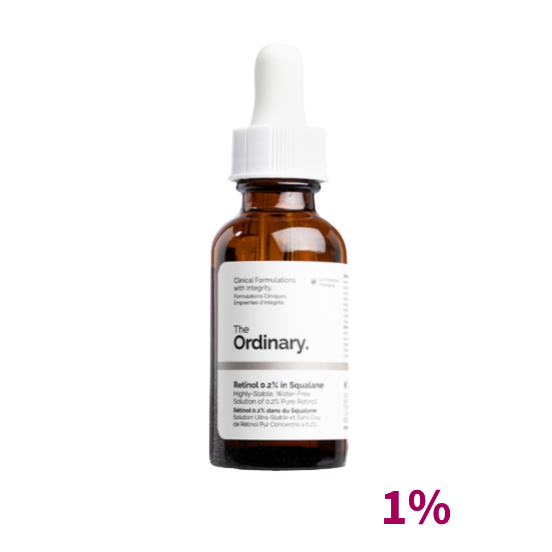The Ordinary Retinol 0.2% in Squalane 30ml, Retinol 0.5% in Squalane 30ml, Retinol 1% in Squalane 30ml (10 Options)