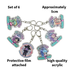 KPOP DEMON HUNTERS Saja Boys Soda Pop Keyring (6pcs Set)