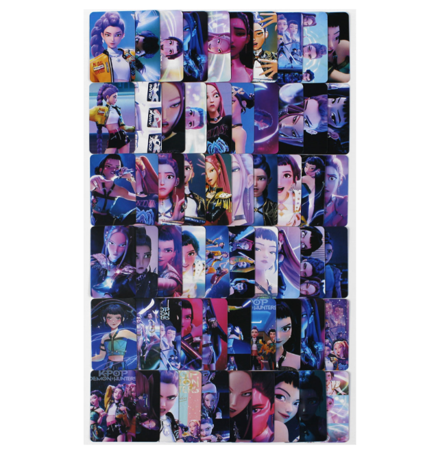 K-POP DEMON HUNTERS Photocard + Sticker Set – Huntrix & Saja Boys (2 Options)