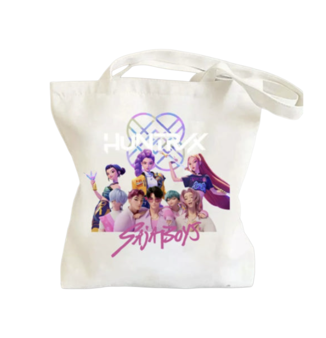 K-POP DEMON HUNTERS Eco Bag (Derpy Tiger · Saja Boys · Huntrix) (4 Options)